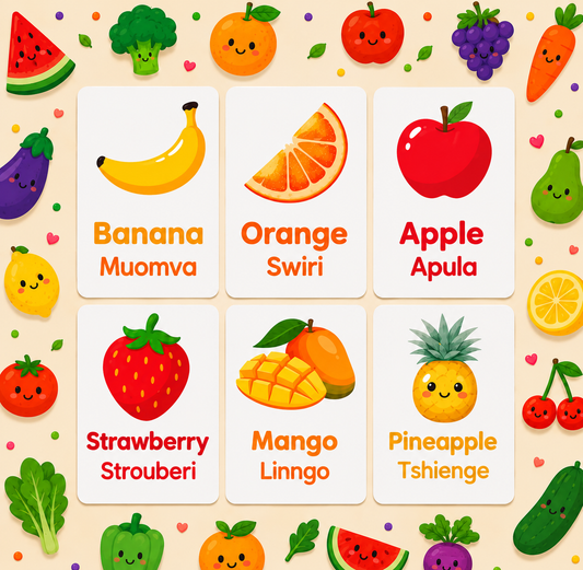4 Pack Flash Cards Bundle - Tshivenda