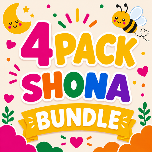 4 Pack Flash Cards Bundle - Shona