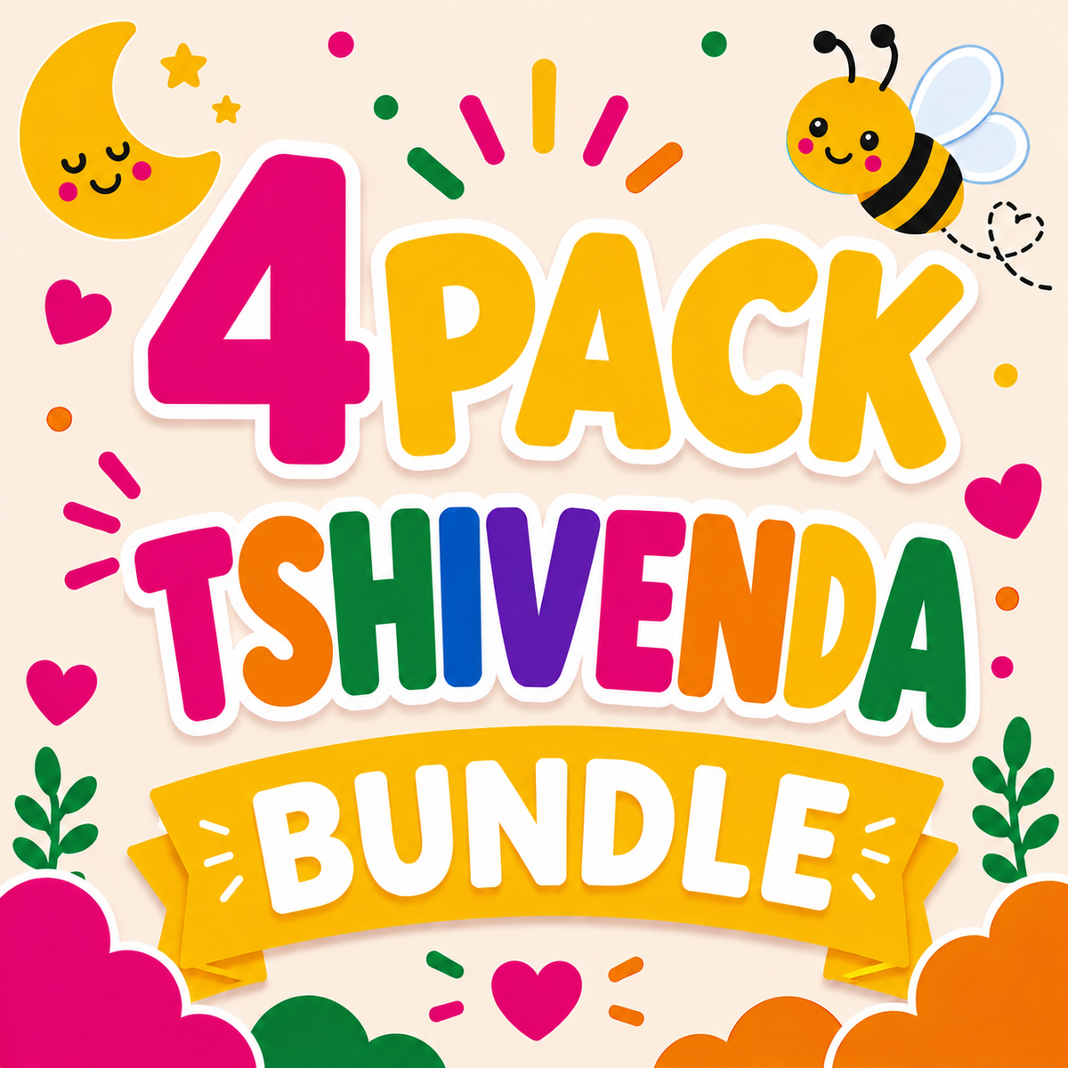 4 Pack Flash Cards Bundle - Tshivenda
