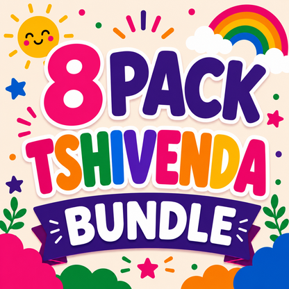 8 Pack Flash Cards Bundle - Tshivenda