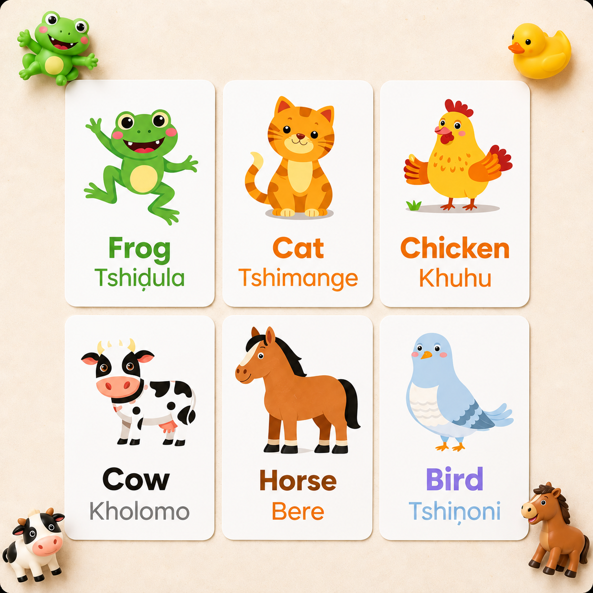 4 Pack Flash Cards Bundle - Tshivenda