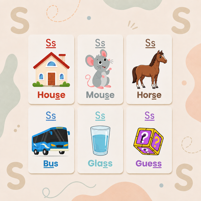 Sounds and Speech Flash Cards - Focusing on "S" Words