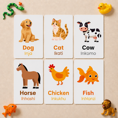 4 Pack Flash Cards Bundle - isiZulu