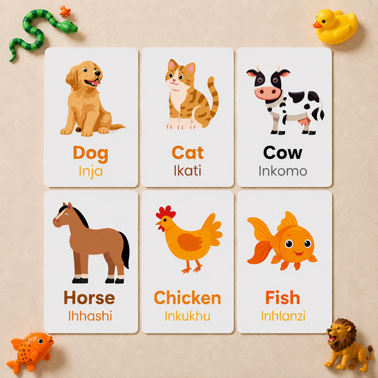 Animals Flash Cards - isiNdebele