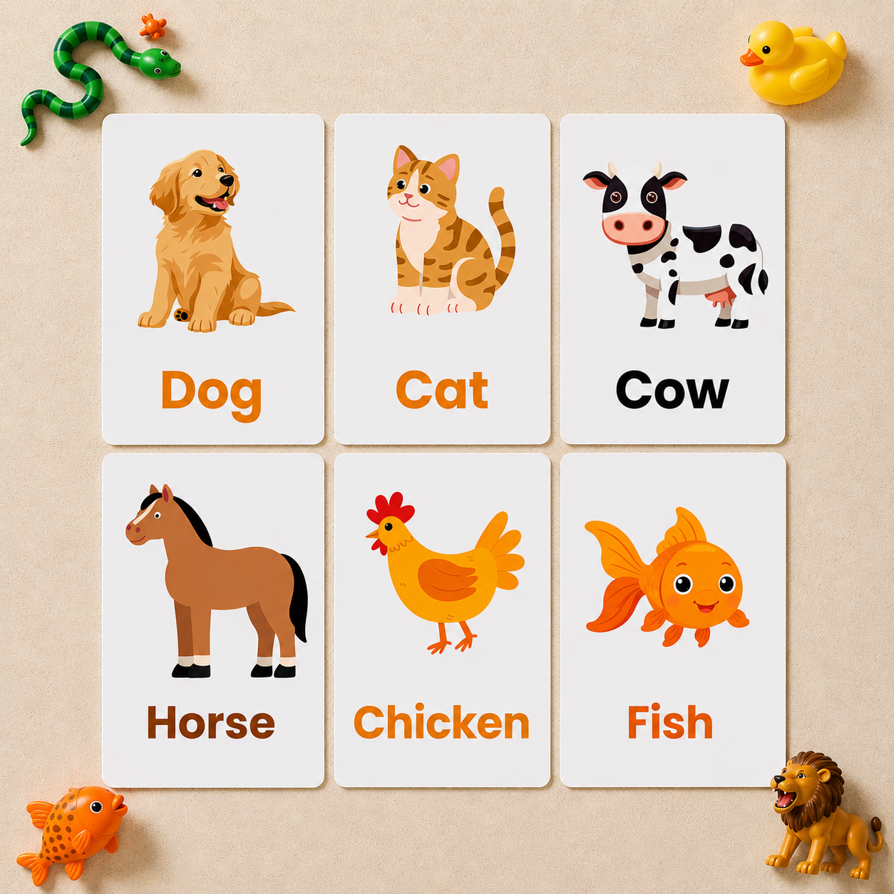 Animals Flash Cards - English