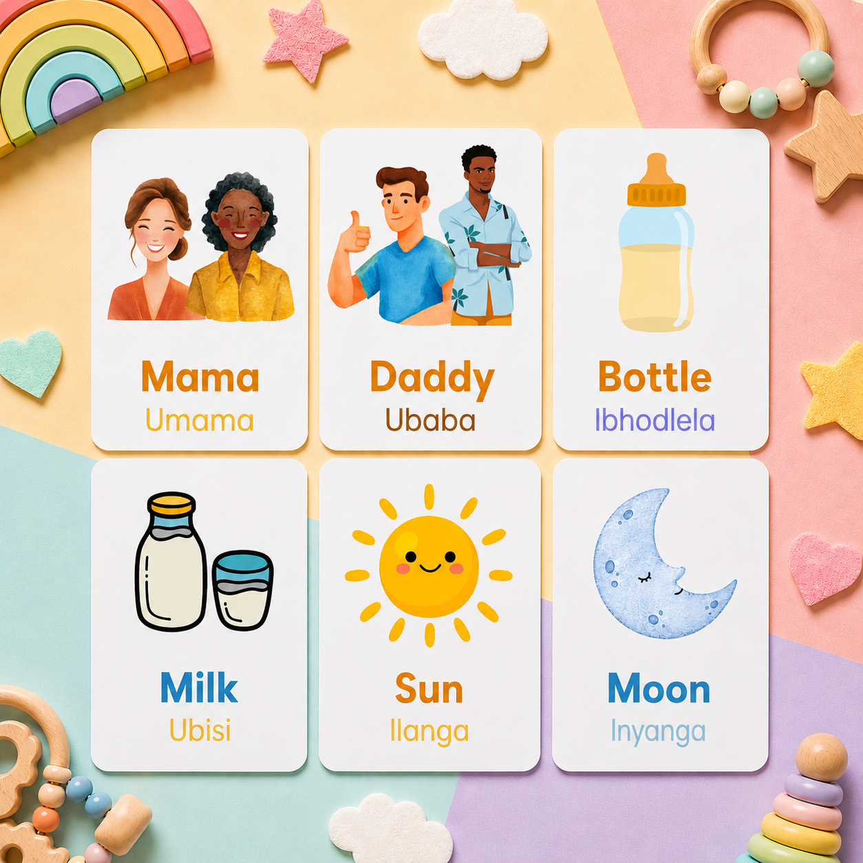 First Words Flash Cards - isiZulu