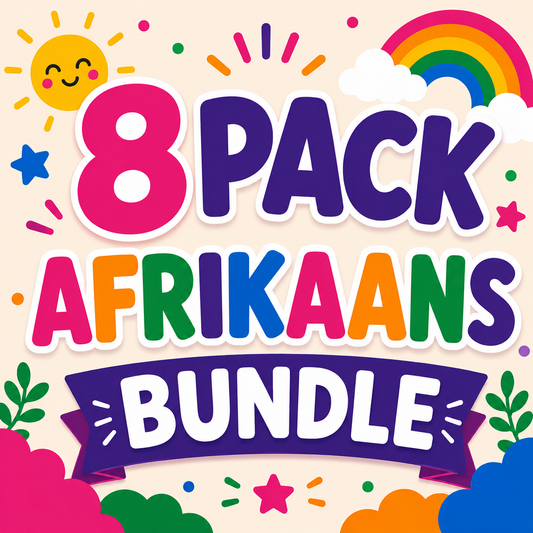 8 Pack Flash Cards Bundle - Afrikaans