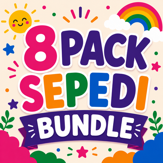 8 Pack Flash Cards Bundle - Sepedi