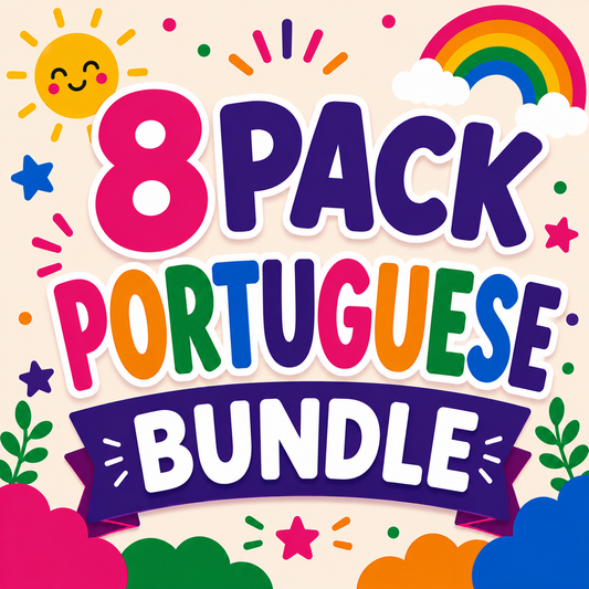 8 Pack Flash Cards Bundle - Portuguese