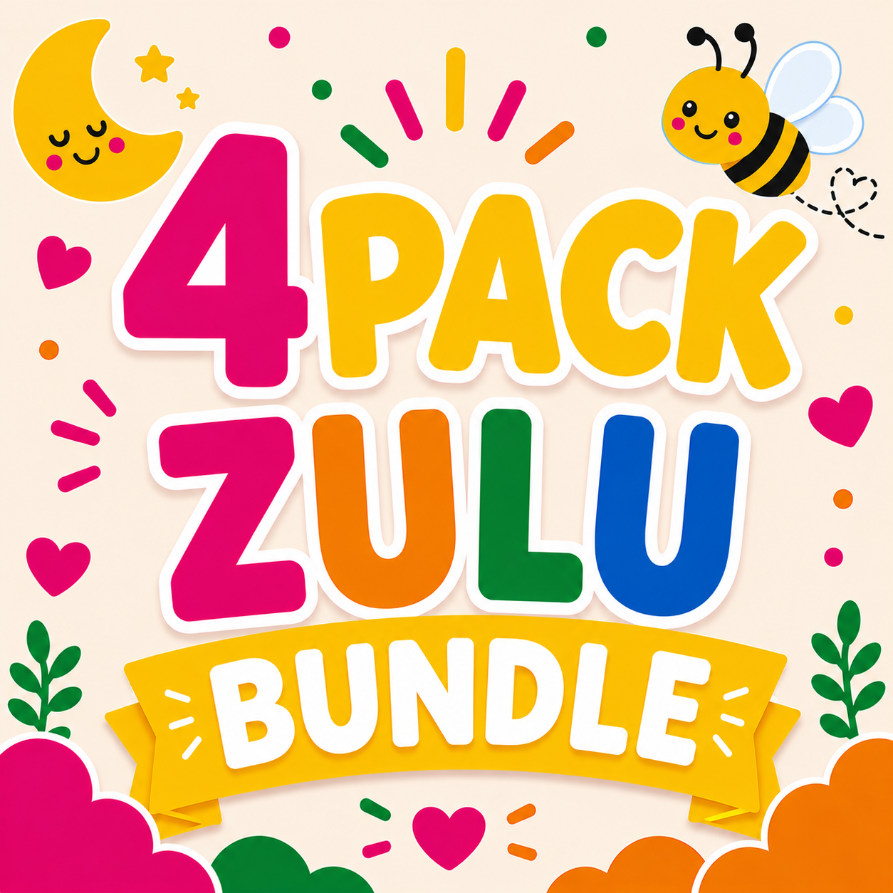 4 Pack Flash Cards Bundle - isiZulu