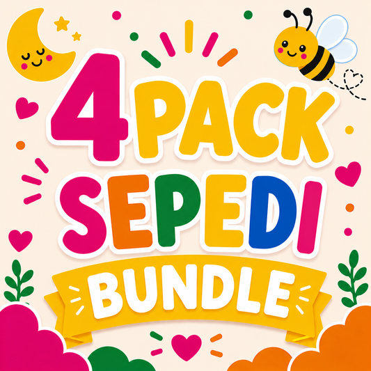 4 Pack Flash Cards Bundle - Setswana