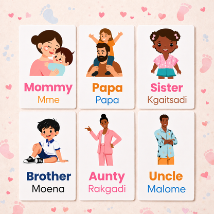 Family Flash Cards - Setswana