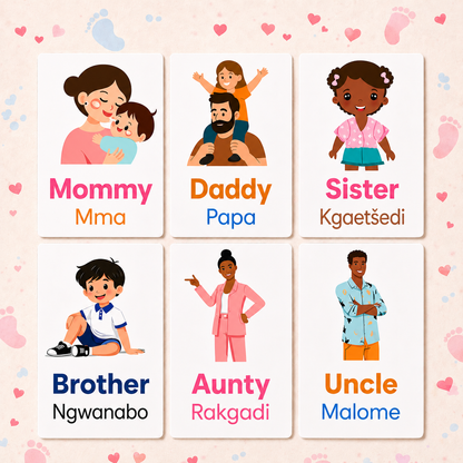 Family Flash Cards - Sepedi