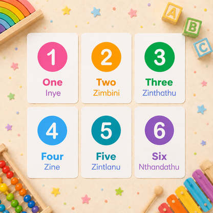 Numbers Flash Cards - isiXhosa