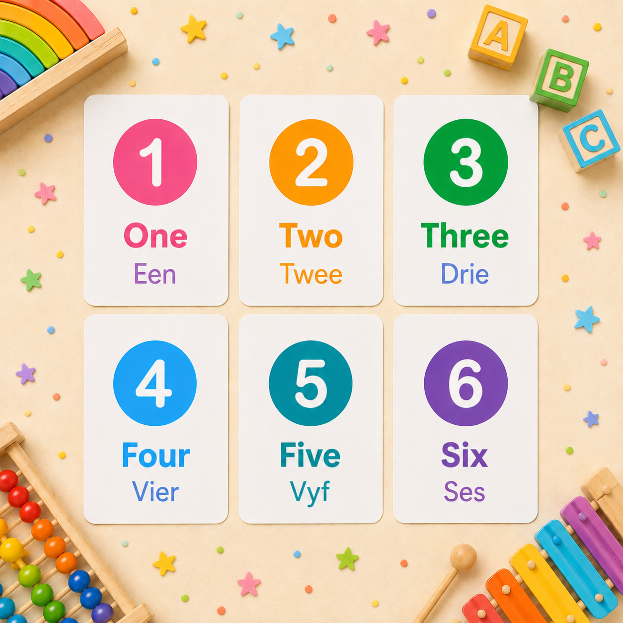 4 Pack Flash Cards Bundle - Afrikaans