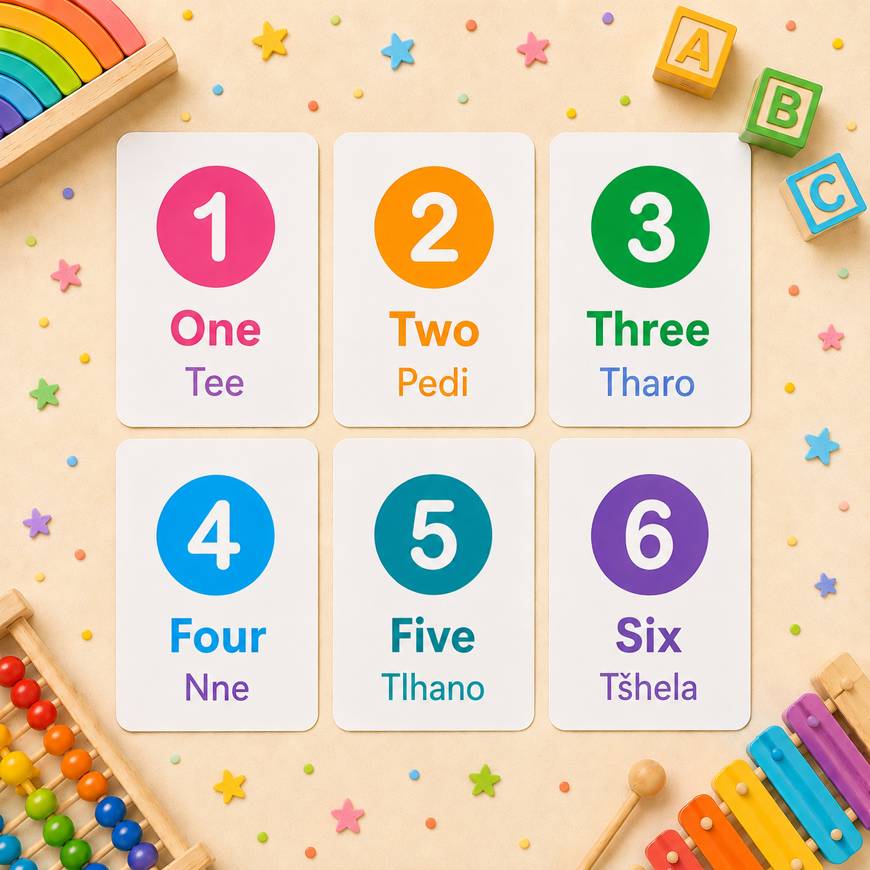 8 Pack Flash Cards Bundle - Sepedi
