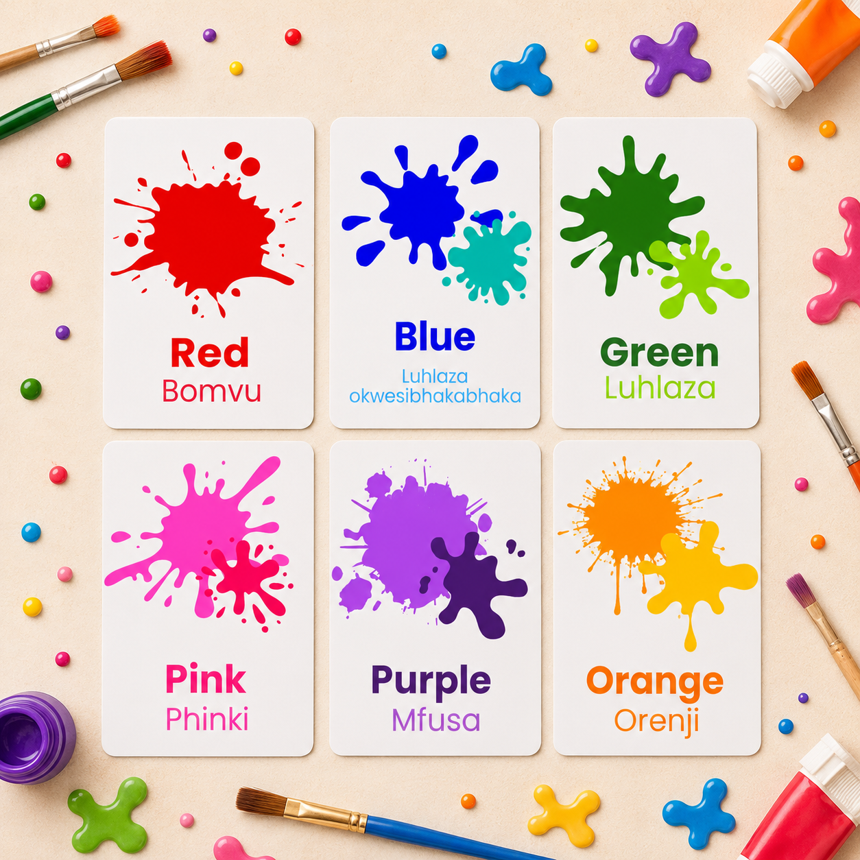4 Pack Flash Cards Bundle - isiXhosa