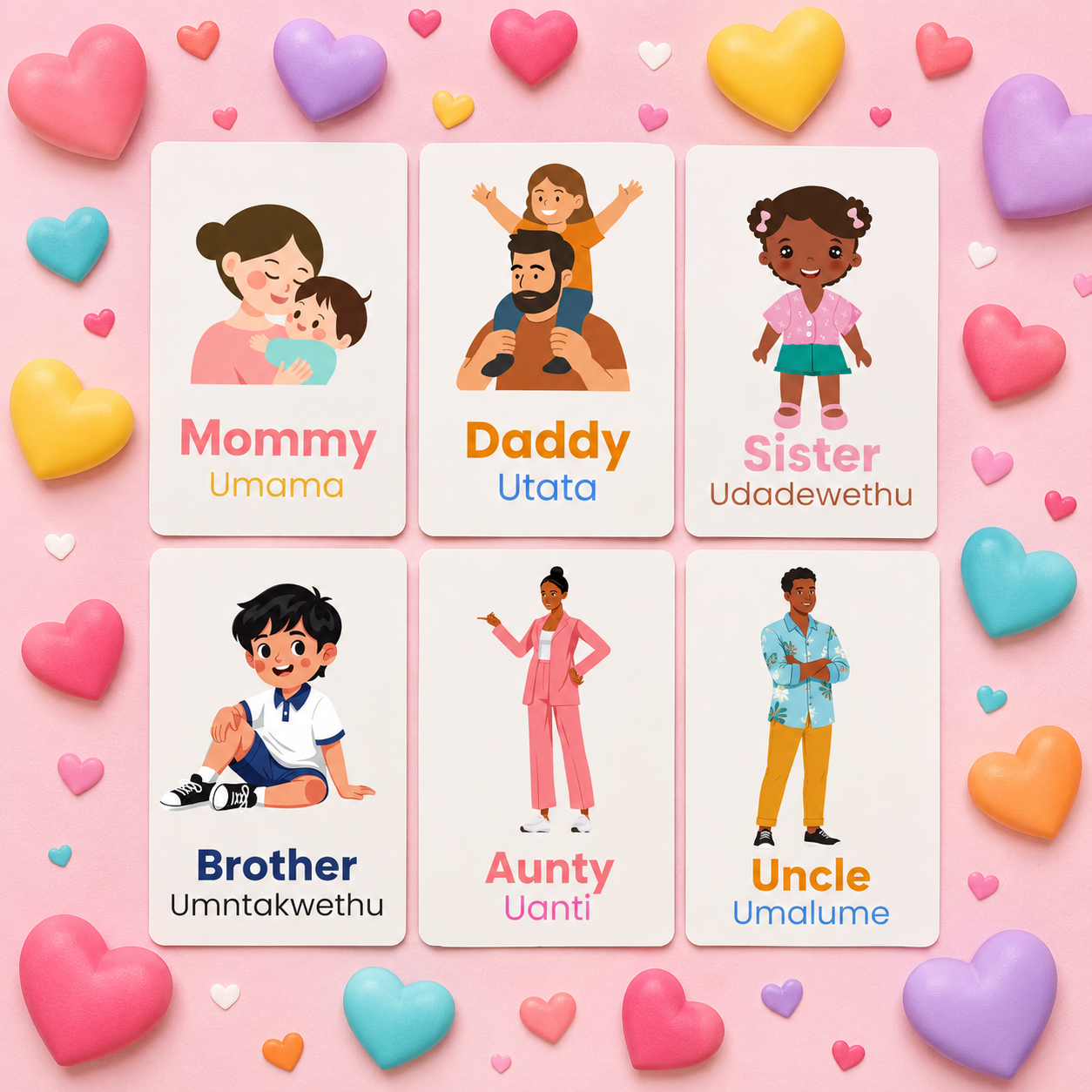 Family Flash Cards - isiXhosa