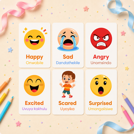 Emotions Flash Cards - isiXhosa