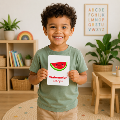 Fruit & Veg Flash Cards - Sesotho