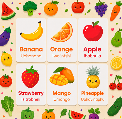 4 Pack Flash Cards Bundle - isiZulu