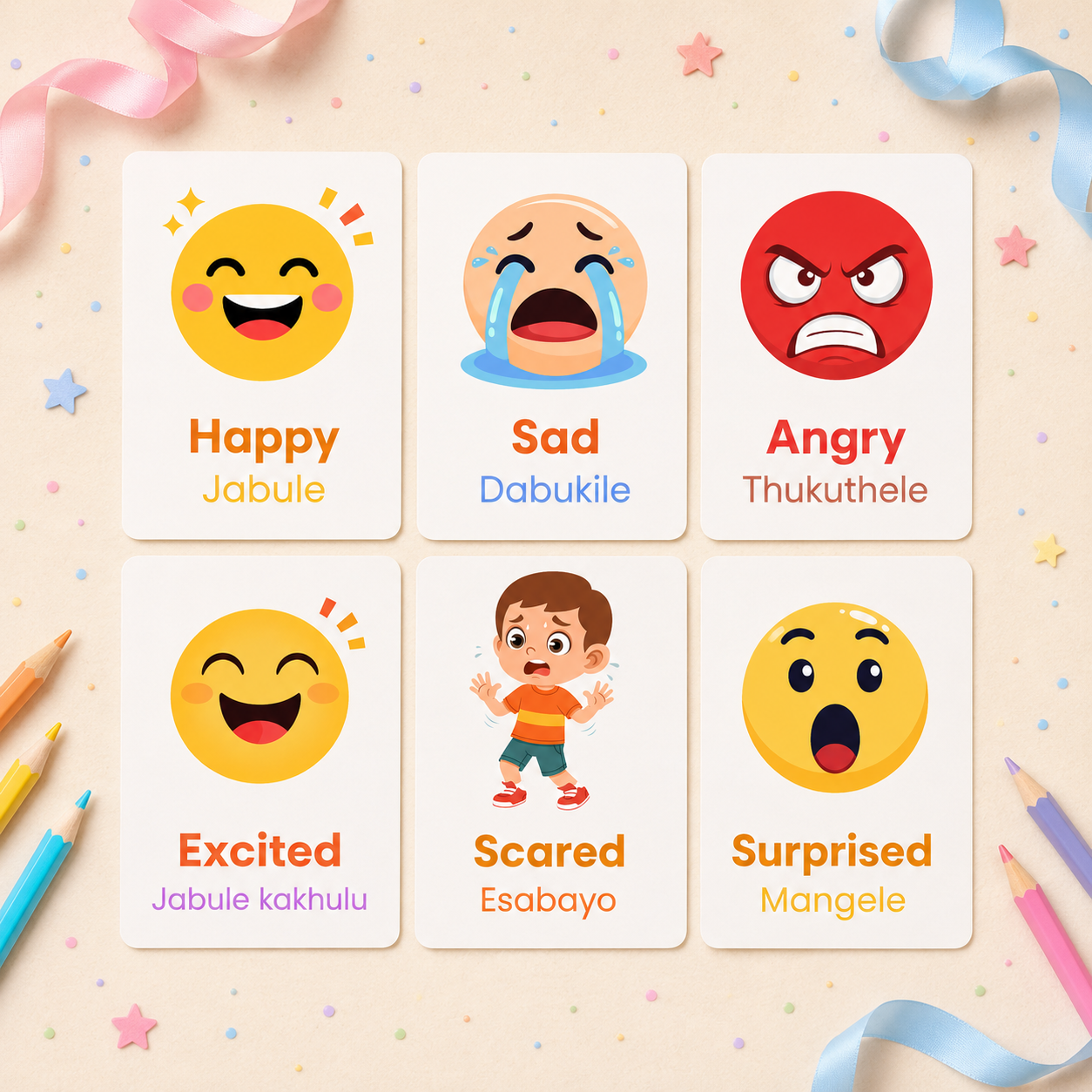 8 Pack Flash Cards Bundle - isiZulu