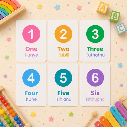 4 Pack Flash Cards Bundle - isiZulu
