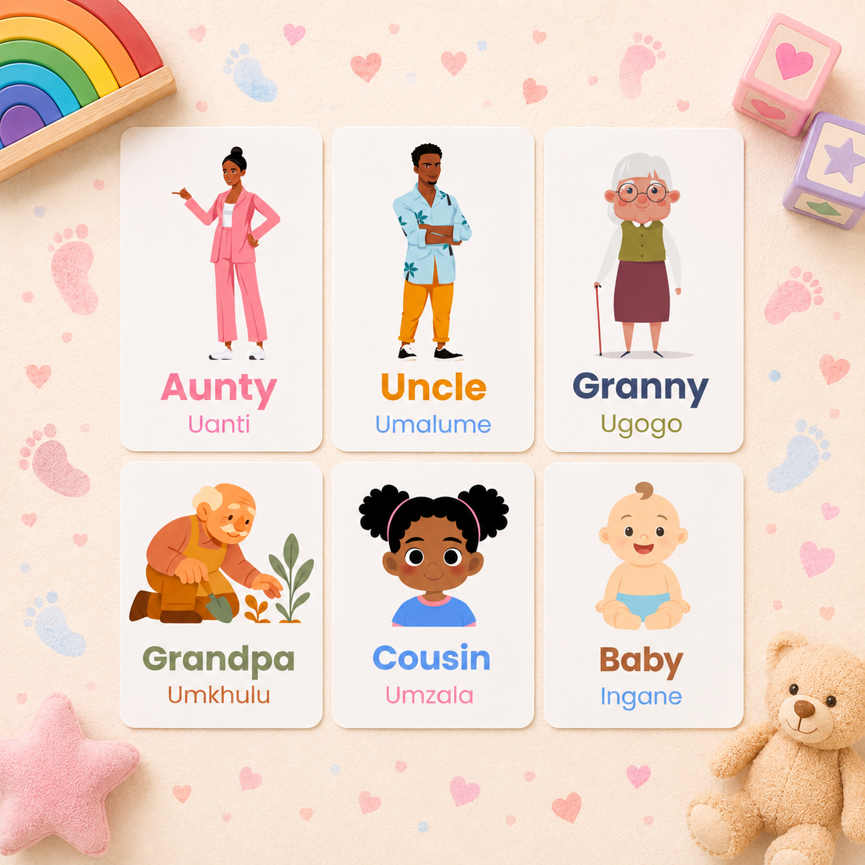 8 Pack Flash Cards Bundle - isiZulu
