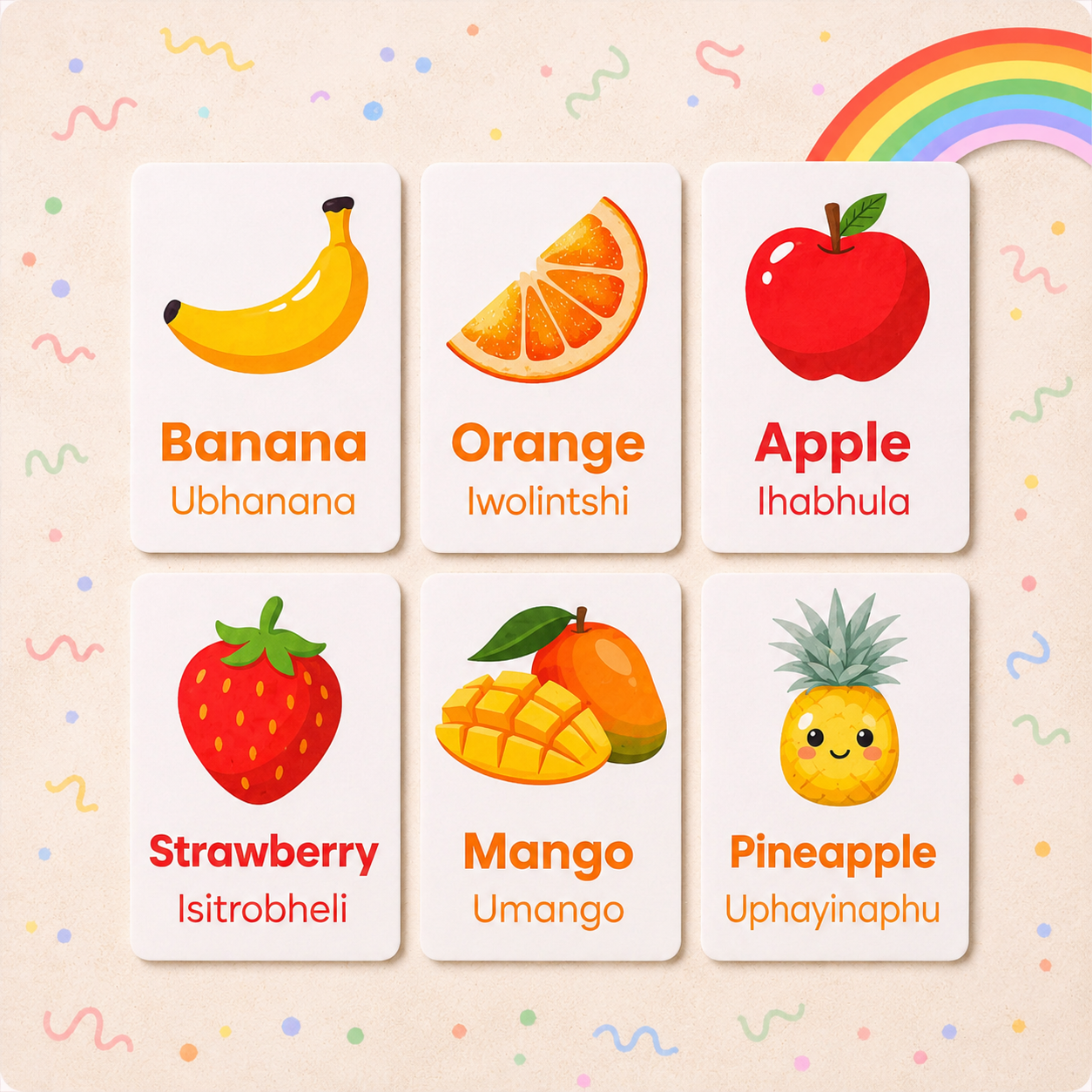 8 Pack Flash Cards Bundle - isiZulu