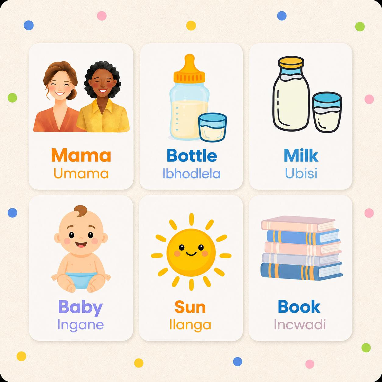 8 Pack Flash Cards Bundle - isiZulu