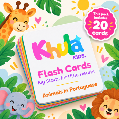 Animals Flash Cards - Portuguese