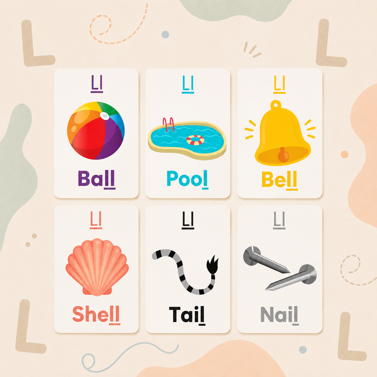 Sounds and Speech Flash Cards - Focusing on "L" Words