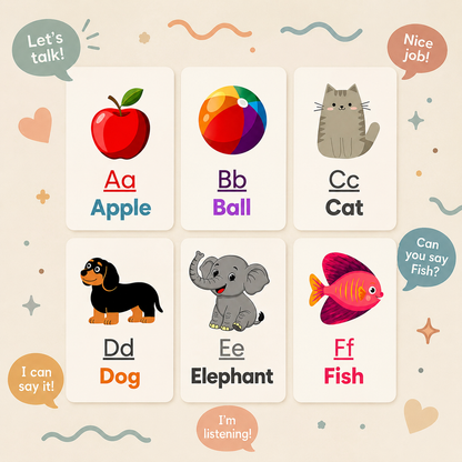 Sounds and Speech Flash Cards - A-Z