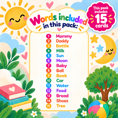 First Words Flash Cards - English