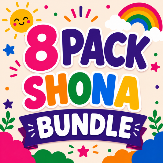 8 Pack Flash Cards Bundle - Shona