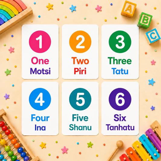 Numbers Flash Cards - Shona
