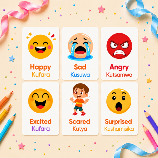 Emotions Flash Cards - Shona