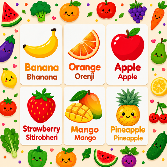 Fruit & Veg Flash Cards - Shona