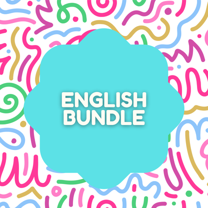 8 Pack Flash Cards Bundle - English