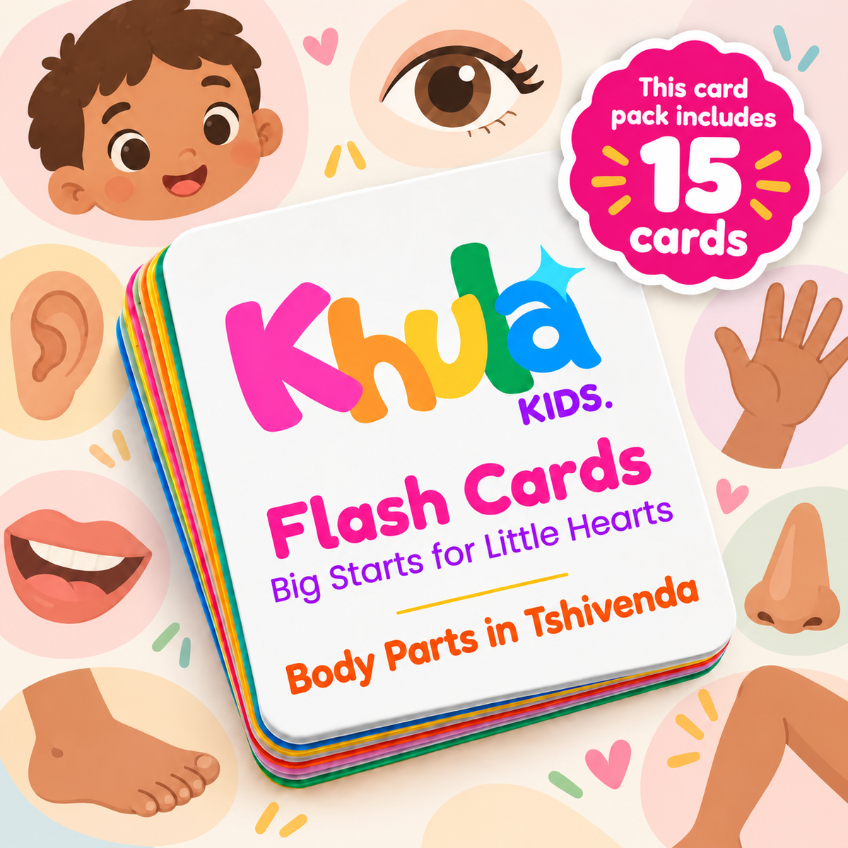 Body Parts Flash Cards - Tshivenda