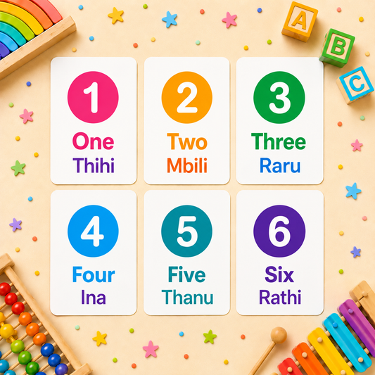 Numbers Flash Cards - Tshivenda