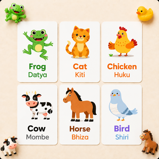 Animals Flash Cards - Shona