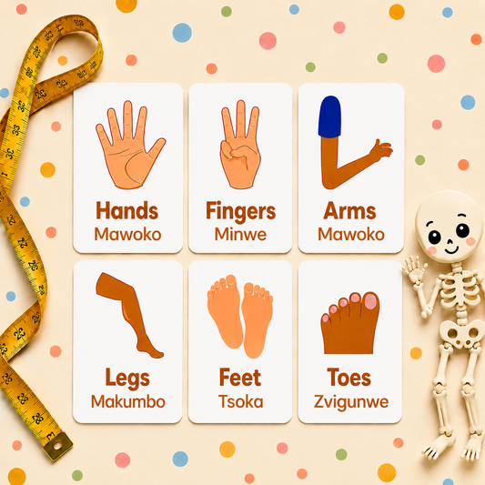 Body Parts Flash Cards - Shona