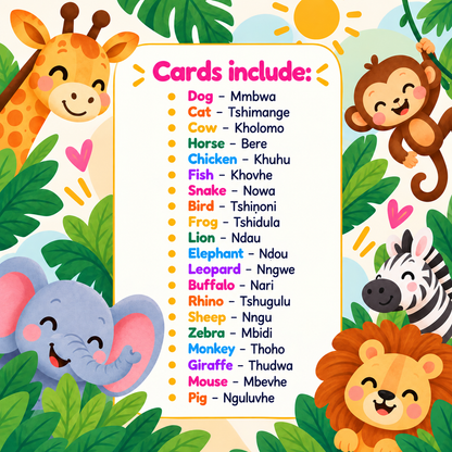 Animals Flash Cards - Tshivenda