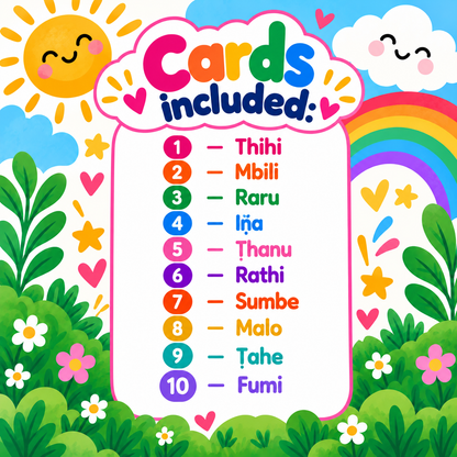 Numbers Flash Cards - Tshivenda